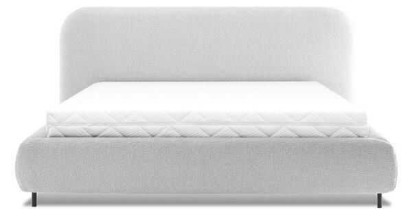 Bež tapecirani bračni krevet s prostorom za odlaganje s podnicom 180x200 cm Pointt – ELTAP