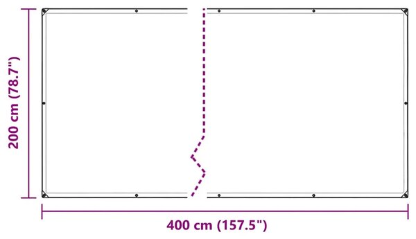 Prozirna cerada s ušicama 2x4 m polietilen - 2 x 4 m