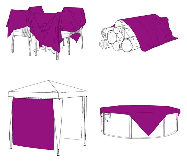 Prozirna cerada s ušicama 2x3 m PVC - 2 x 3 m