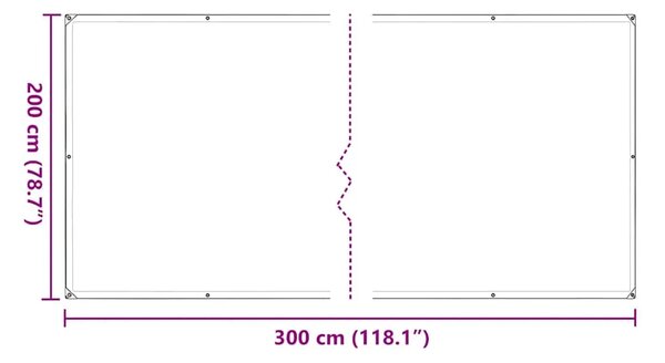 Prozirna cerada s ušicama 2x3 m polietilen - 2 x 3 m