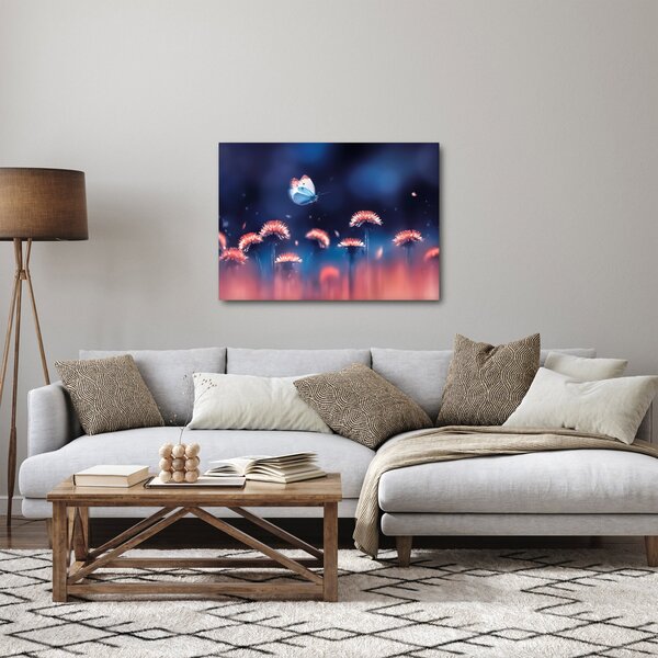 Slika maslačaka s plavim leptirom (70x50 cm)