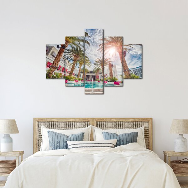 Slika - palme s bazenom (150x105 cm)