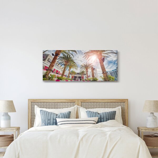 Slika - palme s bazenom (120x50 cm)
