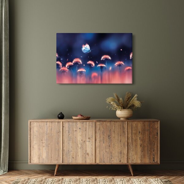 Slika maslačaka s plavim leptirom (90x60 cm)
