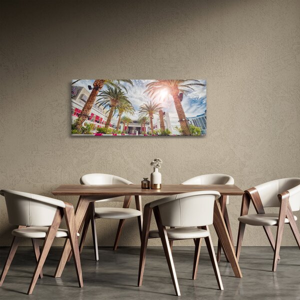Slika - palme s bazenom (120x50 cm)