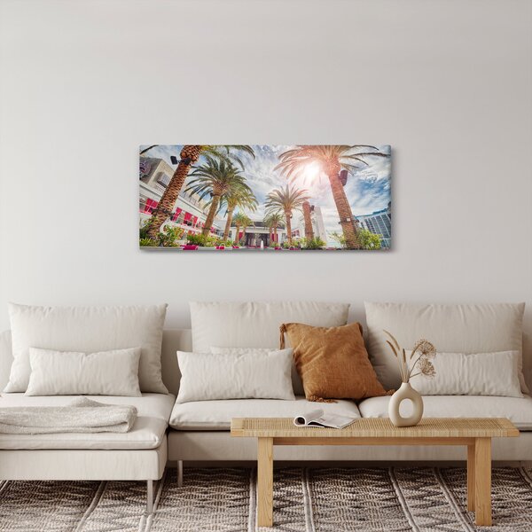 Slika - palme s bazenom (120x50 cm)