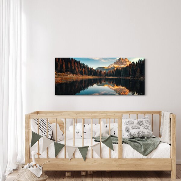 Slika - Alpe, Italija, Dolomiti, Lago Antorno (120x50 cm)