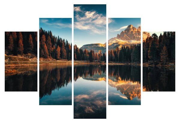 Slika - Alpe, Italija, Dolomiti, Lago Antorno (150x105 cm)