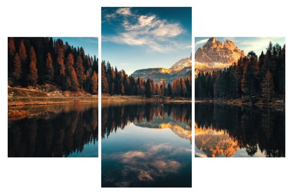 Slika - Alpe, Italija, Dolomiti, Lago Antorno (90x60 cm)
