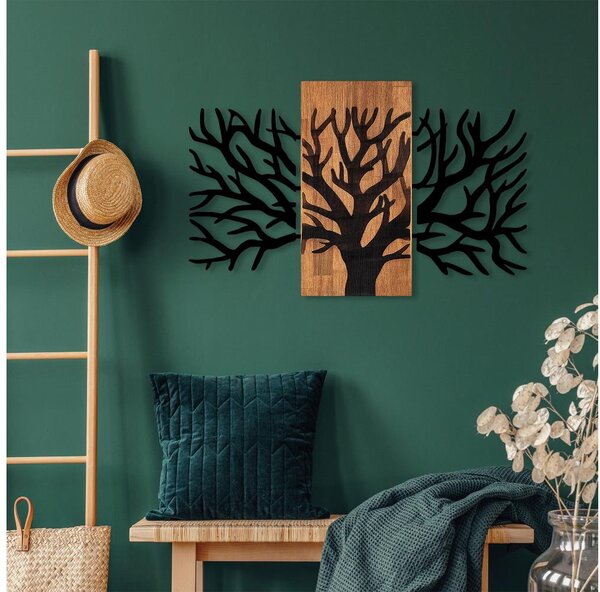 Zidna dekoracija 96x58 cm stablo drvo/metal