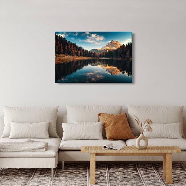 Slika - Alpe, Italija, Dolomiti, Lago Antorno (90x60 cm)