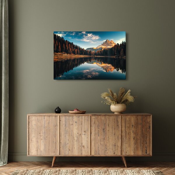 Slika - Alpe, Italija, Dolomiti, Lago Antorno (90x60 cm)