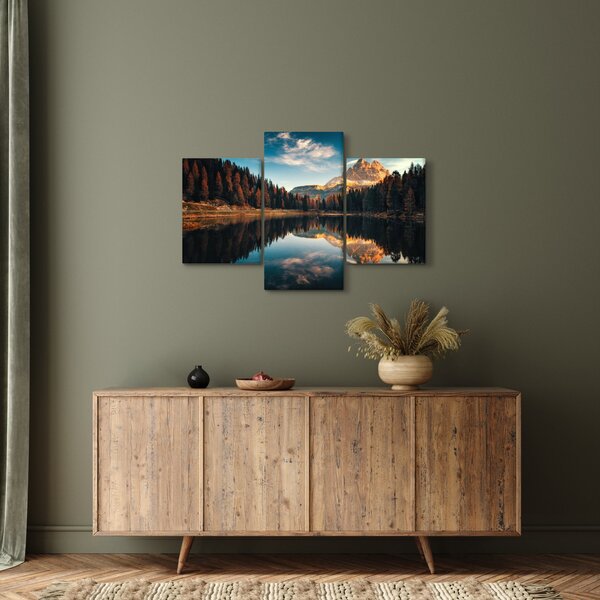 Slika - Alpe, Italija, Dolomiti, Lago Antorno (90x60 cm)