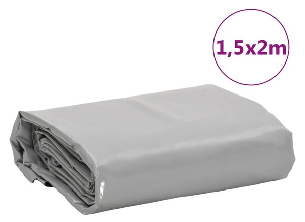 Cerada siva 1 5x2 m 650 g/m² - Siva 1 5 x 2 m bez rupica