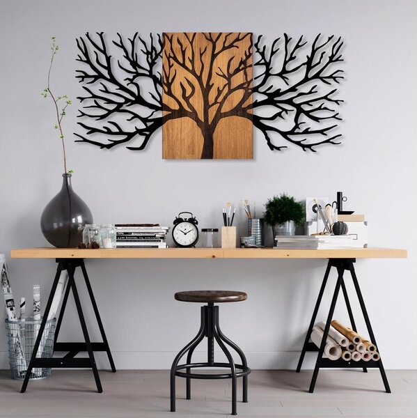 Zidna dekoracija 150x70 cm stablo drvo/metal