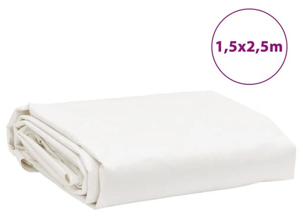 Cerada bijela 1 5 x 2 5 m 650 g/m² - Bijela 1 5 x 2 5 m with eyelets