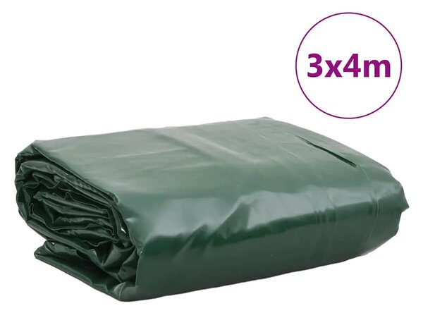 Cerada zelena 3 x 4 m 650 g/m² - Zelena 3 x 4 m bez rupica