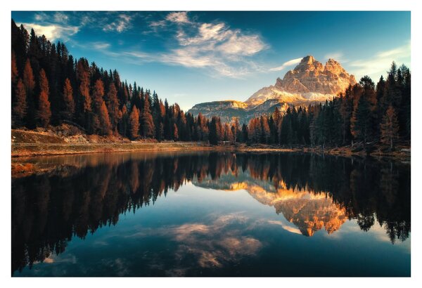 Slika - Alpe, Italija, Dolomiti, Lago Antorno (90x60 cm)
