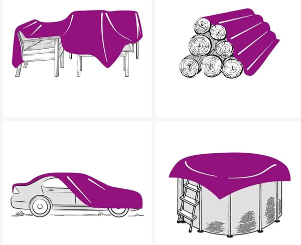 Cerada zelena 3 x 4 m 650 g/m² - Zelena 3 x 4 m bez rupica