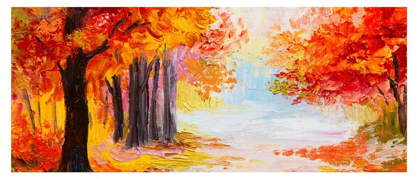 Slika - Uljane boje, šarena jesen (120x50 cm)