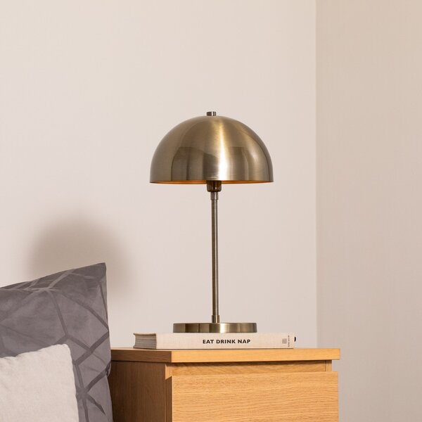 Opviq Stolna lampa Varzan 10857, antikno zlato, metal, visina 50 cm, Bronca / stari mesing, Dnevni boravak/blagovaonica, Metal