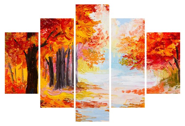 Slika - Uljane boje, šarena jesen (150x105 cm)