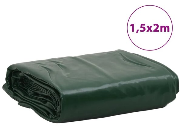 Cerada zelena 1 5x2 m 650 g/m² - Zelena 1 5 x 2 m with eyelets