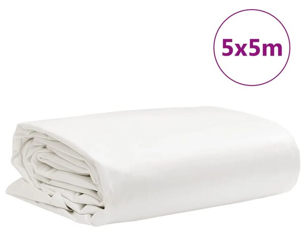 Cerada bijela 5 x 5 m 650 g/m² - Bijela 5 x 5 m bez rupica