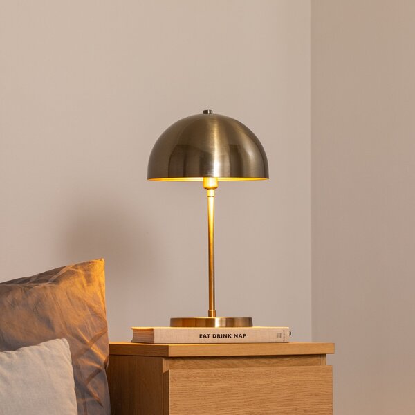 Opviq Stolna lampa Varzan 10857, antikno zlato, metal, visina 50 cm, Bronca / stari mesing, Dnevni boravak/blagovaonica, Metal