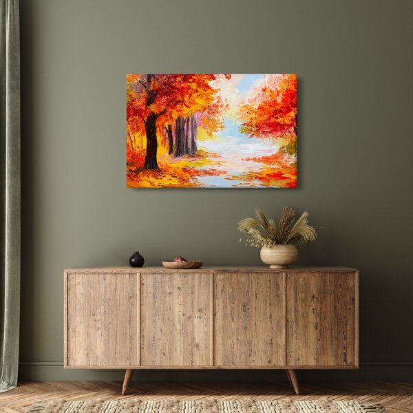 Slika - Uljane boje, šarena jesen (90x60 cm)