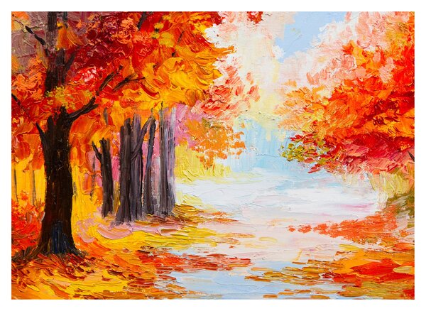 Slika - Uljane boje, šarena jesen (70x50 cm)