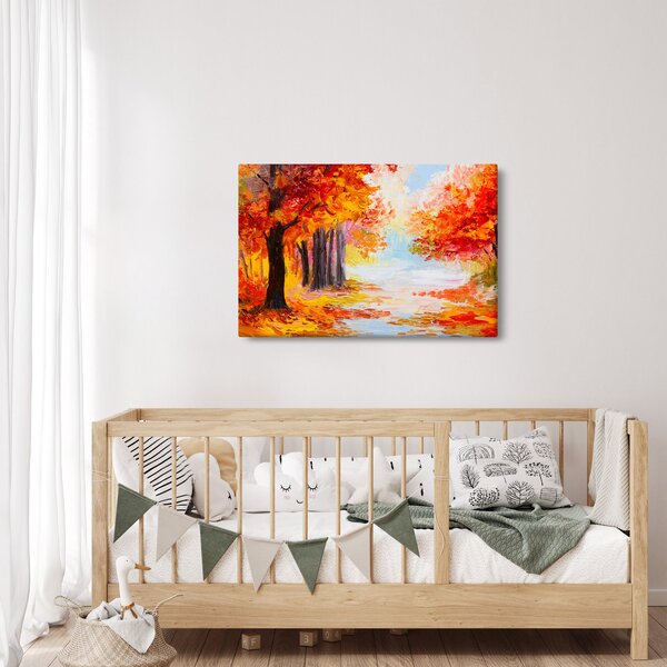 Slika - Uljane boje, šarena jesen (90x60 cm)