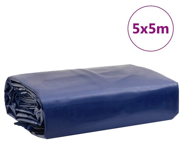 Cerada plava 5x5 m 650 g/m² - Plava 5 x 5 m bez rupica