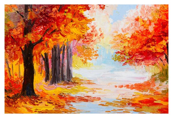 Slika - Uljane boje, šarena jesen (90x60 cm)