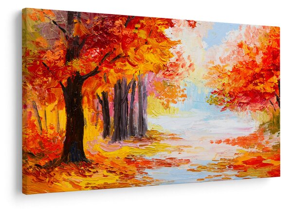 Slika - Uljane boje, šarena jesen (90x60 cm)