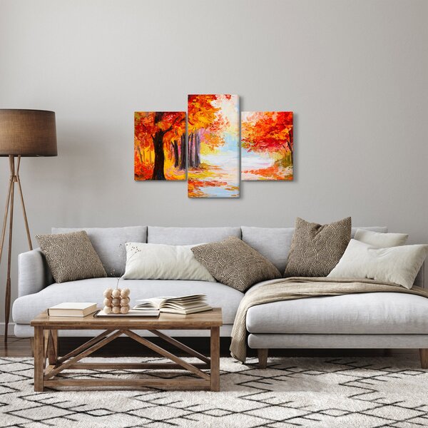 Slika - Uljane boje, šarena jesen (90x60 cm)