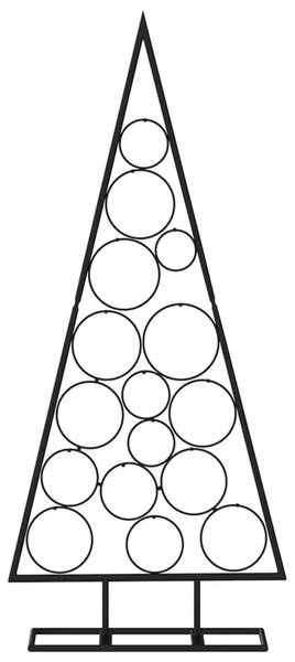 Metalno ukrasno božićno drvce crno 125 cm - 125 cm Crna