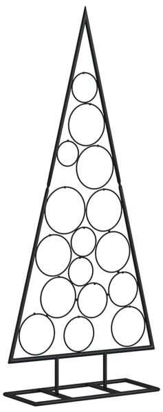 Metalno ukrasno božićno drvce crno 125 cm - 125 cm Crna