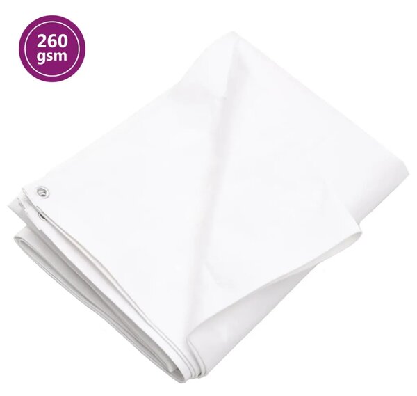 Cerada 260 g/m² 8 x 10 m bijela HDPE - Bijela 8 x 10 m 260 gsm