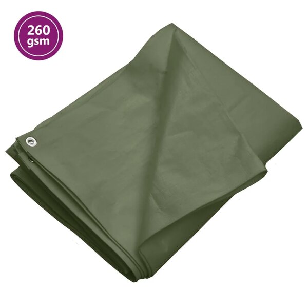 Cerada 260 g/m² 8 x 12 m zelena HDPE - Zelena 8 x 12 m 260 gsm