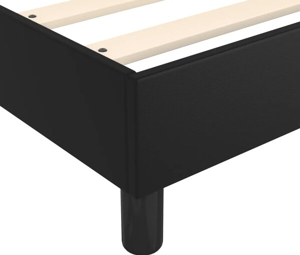 Okvir za krevet s oprugom crni 90x200 cm od umjetne kože - Crna 25 cm 90 x 200 cm