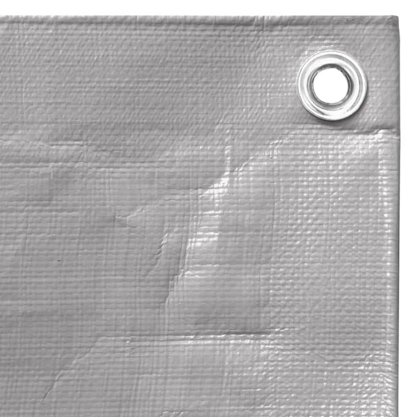 Cerada 260 g/m² 4 x 6 m siva HDPE - Siva 4 x 6 m 260 gsm