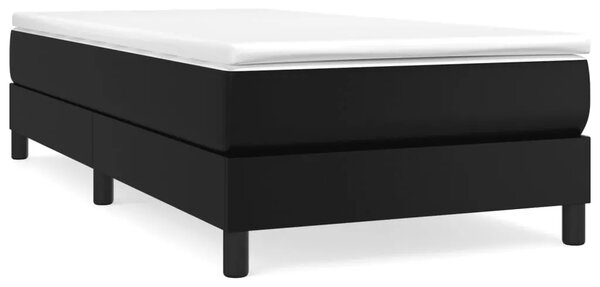 Okvir za krevet s oprugom crni 90x200 cm od umjetne kože - Crna 25 cm 90 x 200 cm