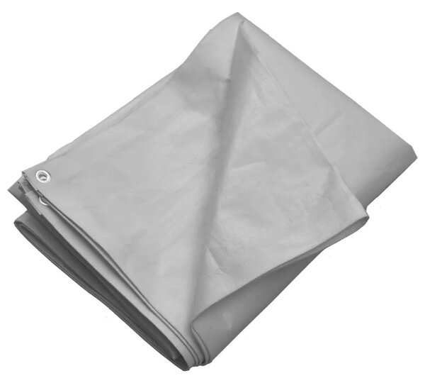 Cerada 260 g/m² 4 x 6 m siva HDPE - Siva 4 x 6 m 260 gsm