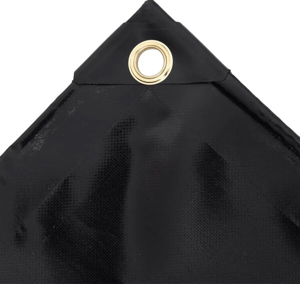 Cerada 650 g/m² 1 5 x 6 m crna - Crna 1 5 x 6 m with eyelets