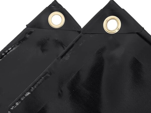 Cerada 650 g/m² 1 5 x 6 m crna - Crna 1 5 x 6 m with eyelets