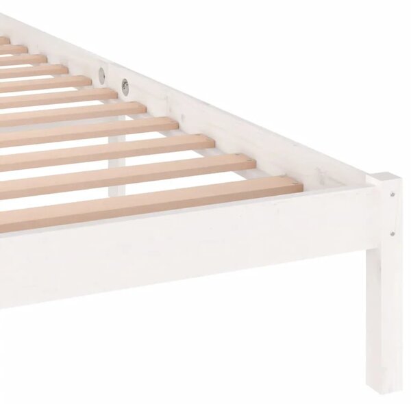 Okvir za krevet od masivne borovine 200 x 200 cm bijeli