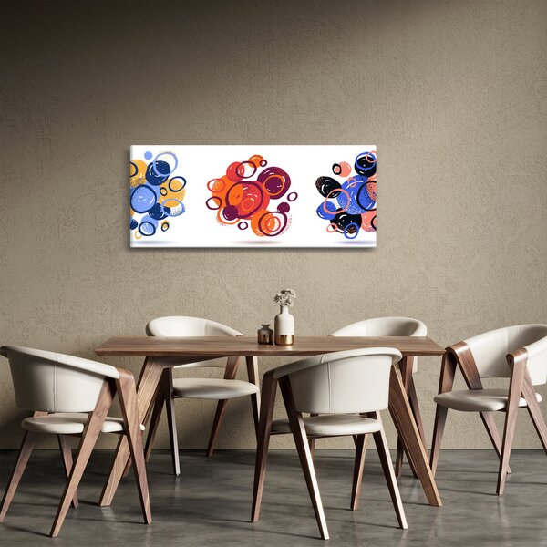 Slika krugova u boji (120x50 cm)