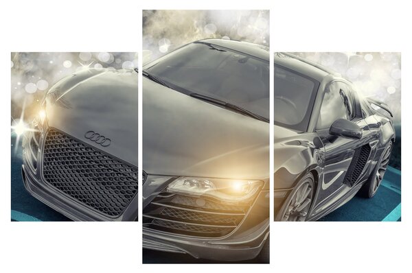 Slika automobila Audi - sivi (90x60 cm)