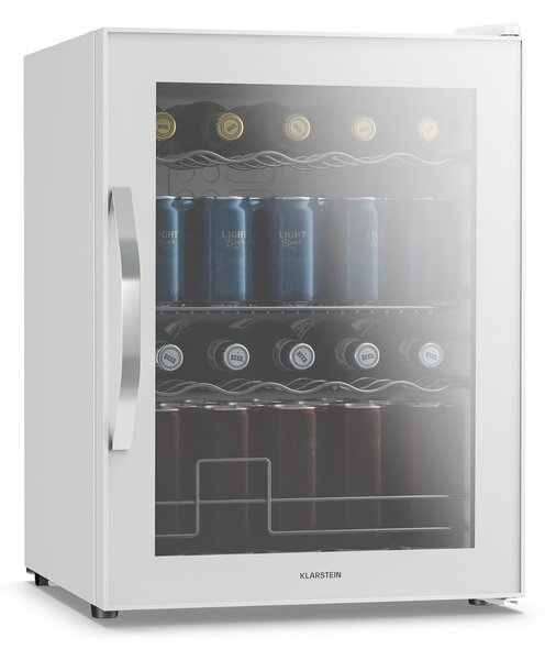 Klarstein Hladnjak za pića Beersafe sa staklenim zrcalnim vratima | 64 x 48 cm | 60 litara | 85 W | Bijela